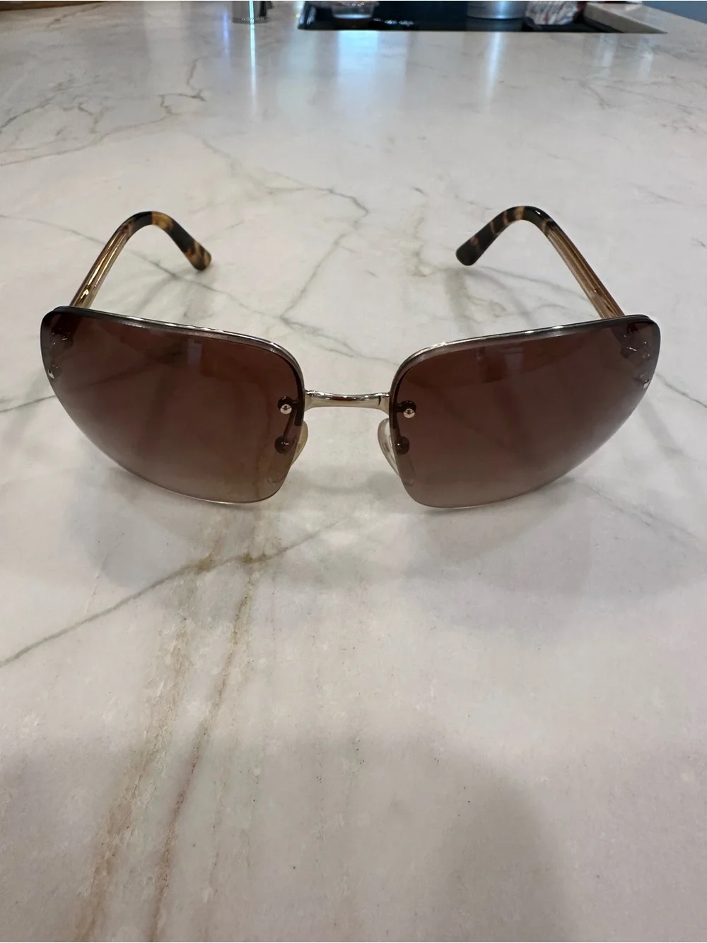 PRADA rimless shield sunglasses